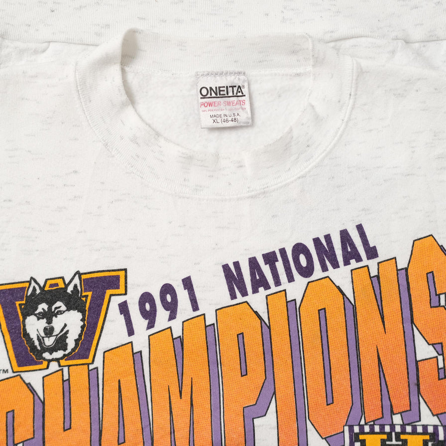 Vintage 1991 Washington Huskies Sweater XLarge 