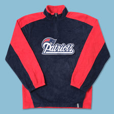 Vintage Patriots Fleece Q-Zip Sweater Medium 