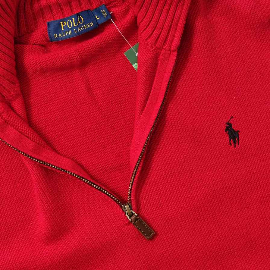 Womens's Polo Ralph Lauren Q-Zip Knit Sweater Large 