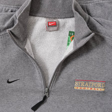Vintage Nike Stratford Football Q-Zip Sweater Medium 