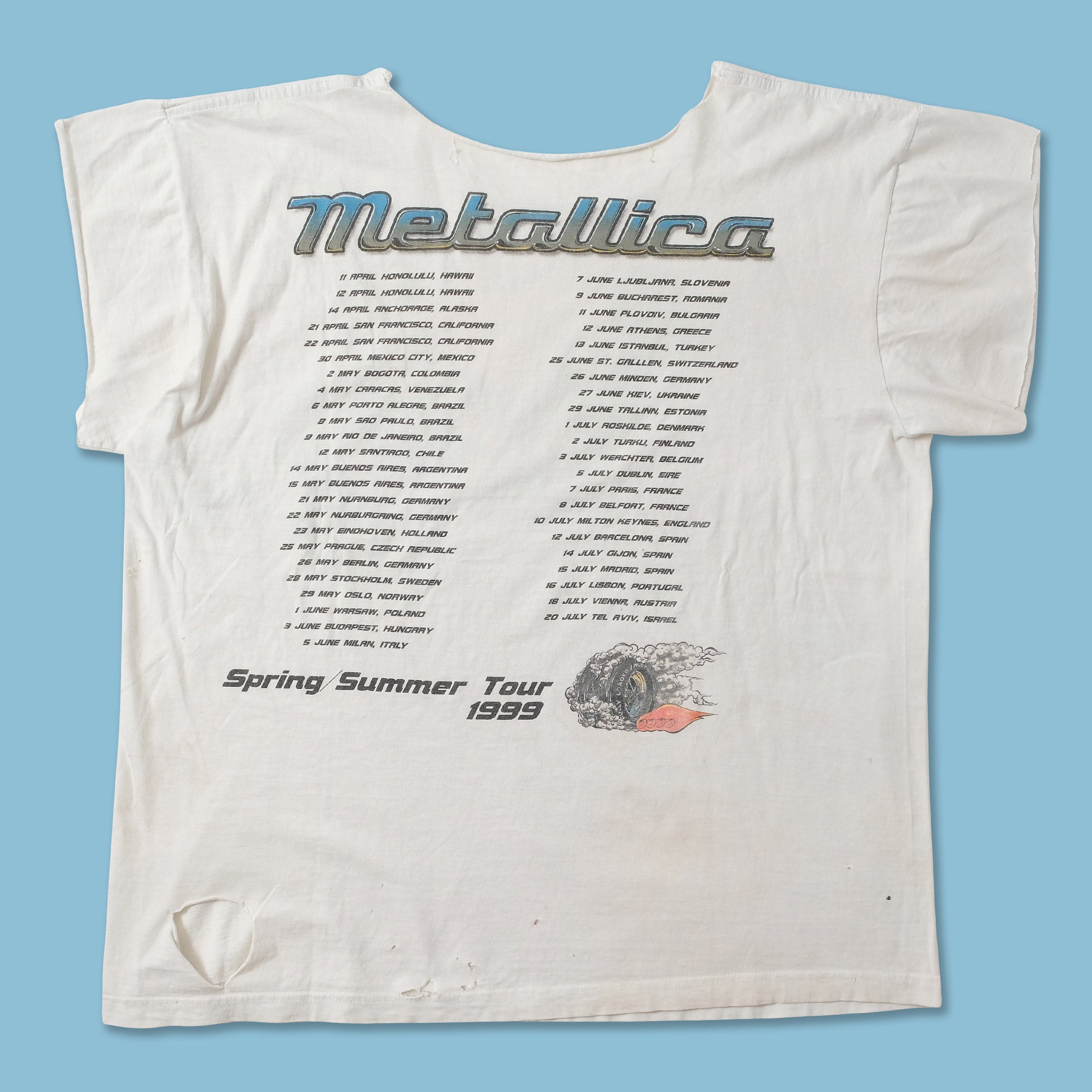 メタリカ 1999年春夏ツアーTシャツ GIMME FUEL
