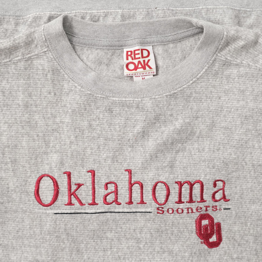 Vintage Oklahoma Sooners Fleece Sweater Medium 