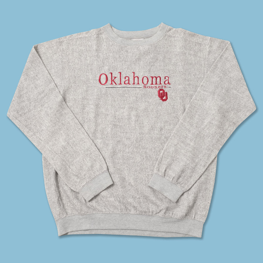 Vintage Oklahoma Sooners Fleece Sweater Medium 