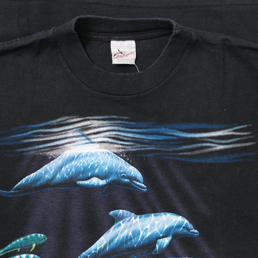 Vintage 1994 Dolphins by Dee Smith T-Shirt Medium 