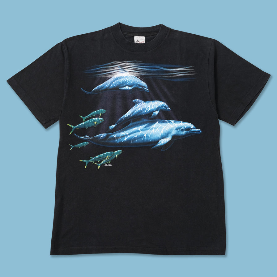 Vintage 1994 Dolphins by Dee Smith T-Shirt Medium 