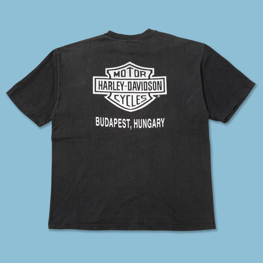 Vintage Harley Davidson Budapest T-Shirt Large 