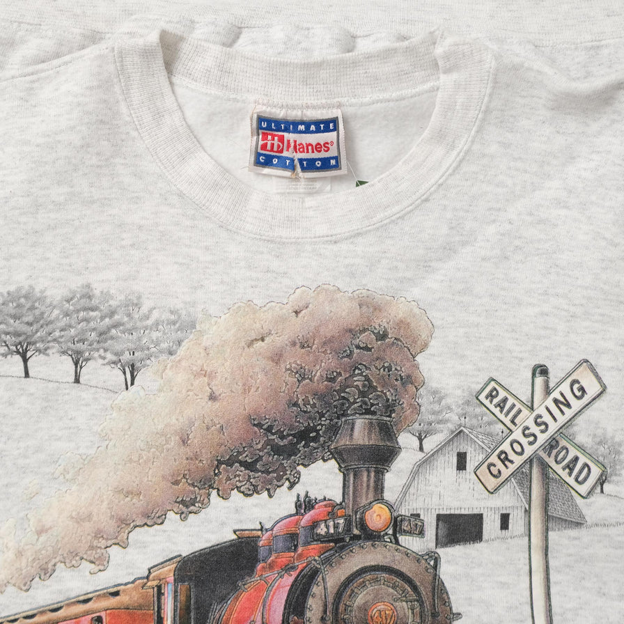 Vintage Train Sweater Medium 