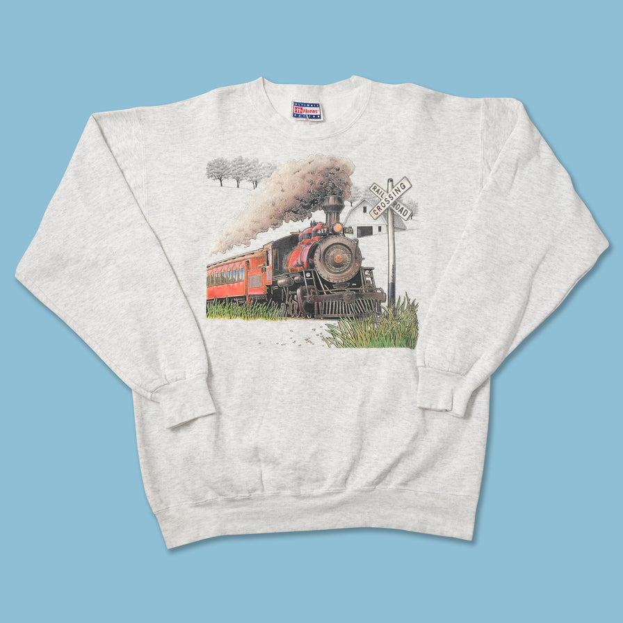 Vintage Train Sweater Medium 