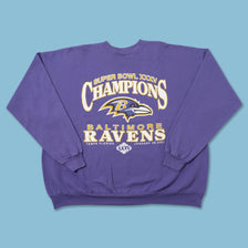 Vintage 2001 Baltimore Ravens Super Bowl Sweater XXLarge 