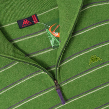 Vintage Kappa Q-Zip Knit Sweater Large 