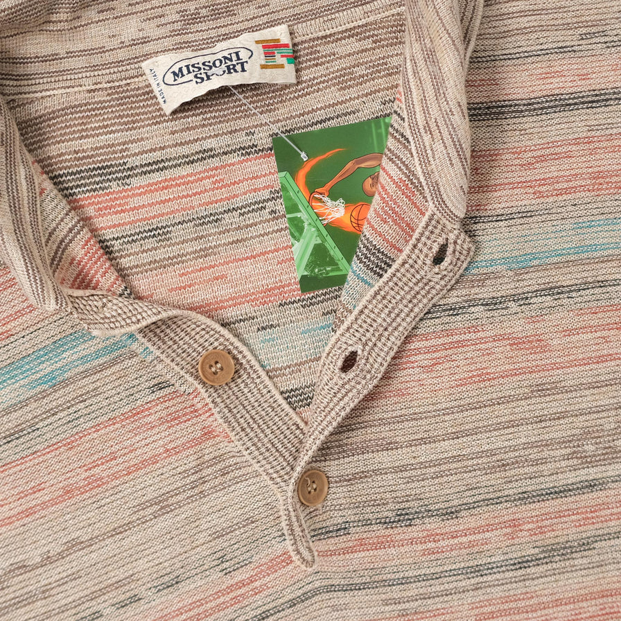 Vintage Missoni Knit Polo Large 