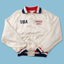 Vintage USA Coca Cola Olympics College Jacket Medium 