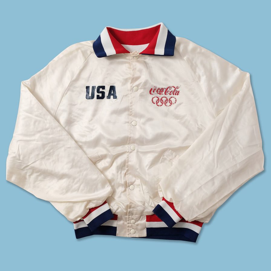 Vintage USA Coca Cola Olympics College Jacket Medium 