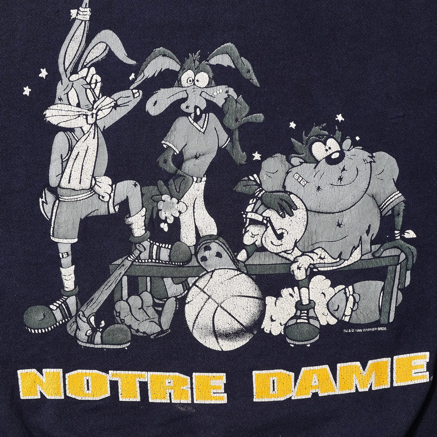 Vintage Notre Dame Looney Tunes Sweater Large 