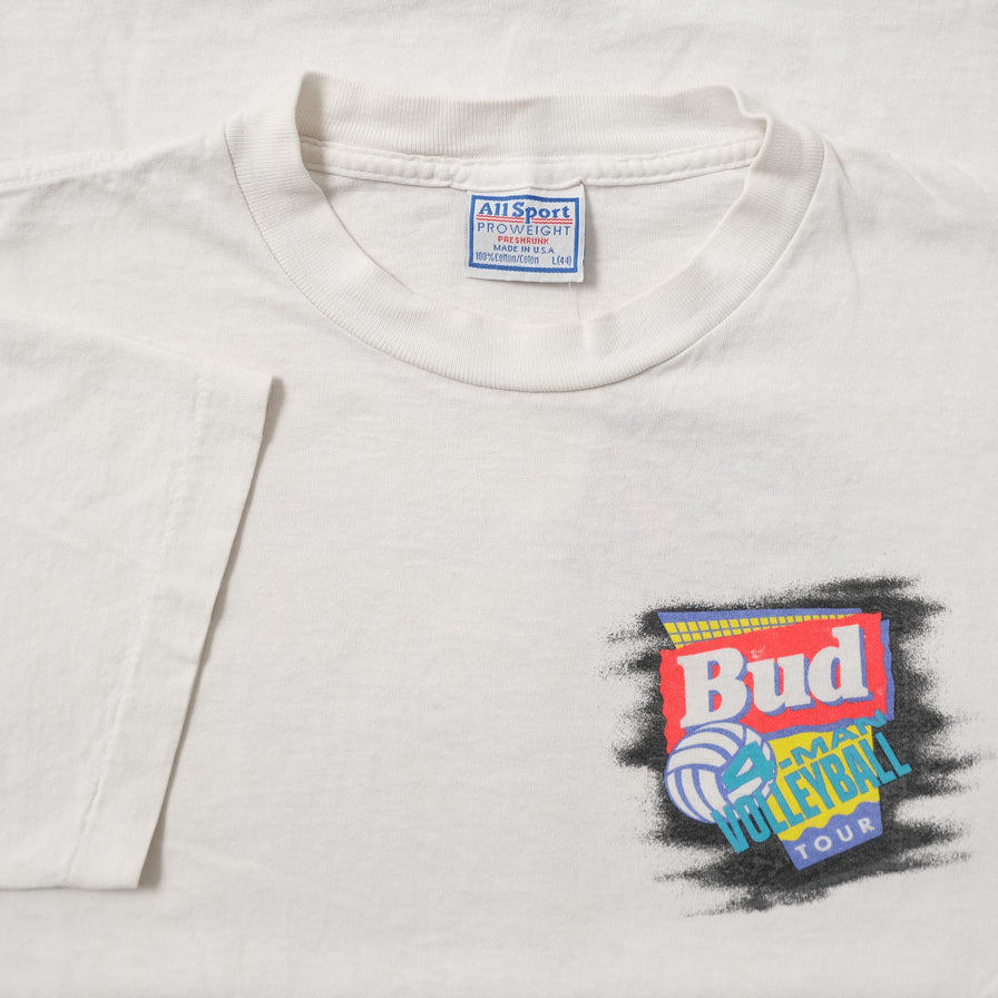 Vintage Budweise Volleyball T-Shirt Large 