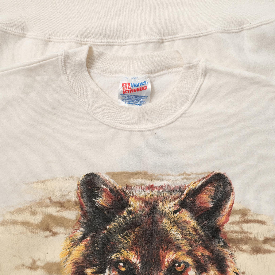 Vintage Wolf Sweater Large 