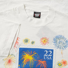 Vintage 1987 USA Stamp T-Shirt Medium