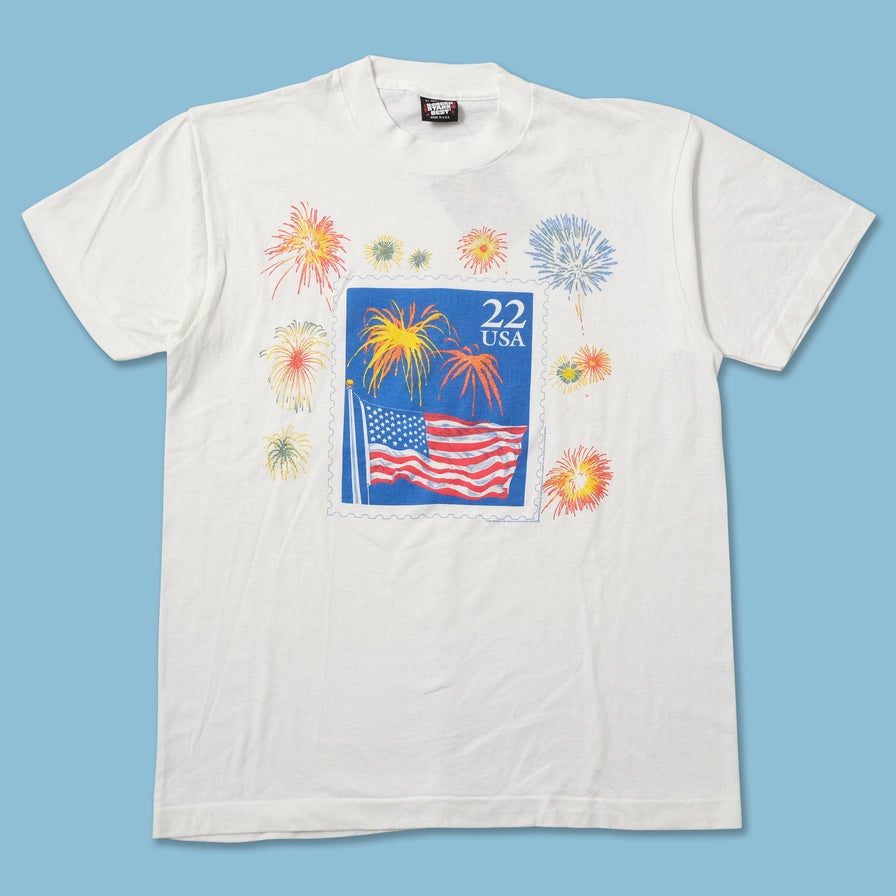 Vintage 1987 USA Stamp T-Shirt Medium 