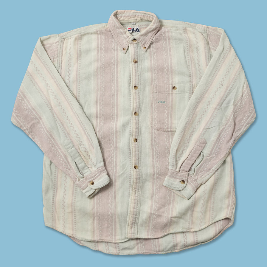 Vintage Fila Long Sleeve Shirt Large 