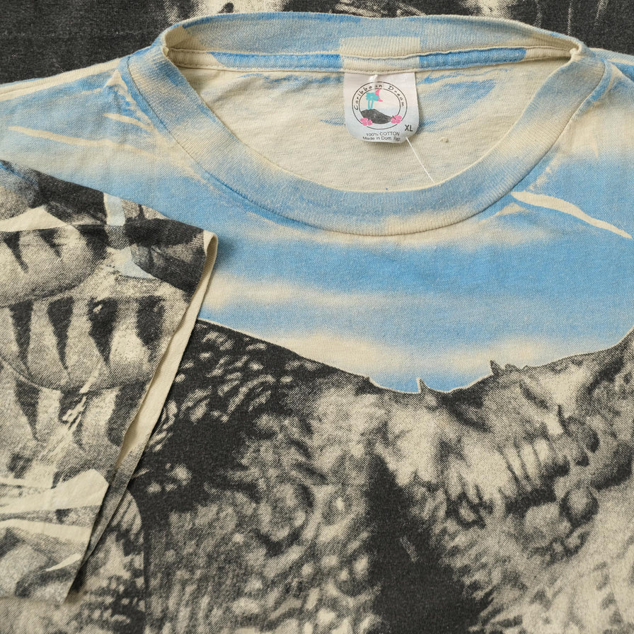 Vintage Native Americans AOP T-Shirt Large 