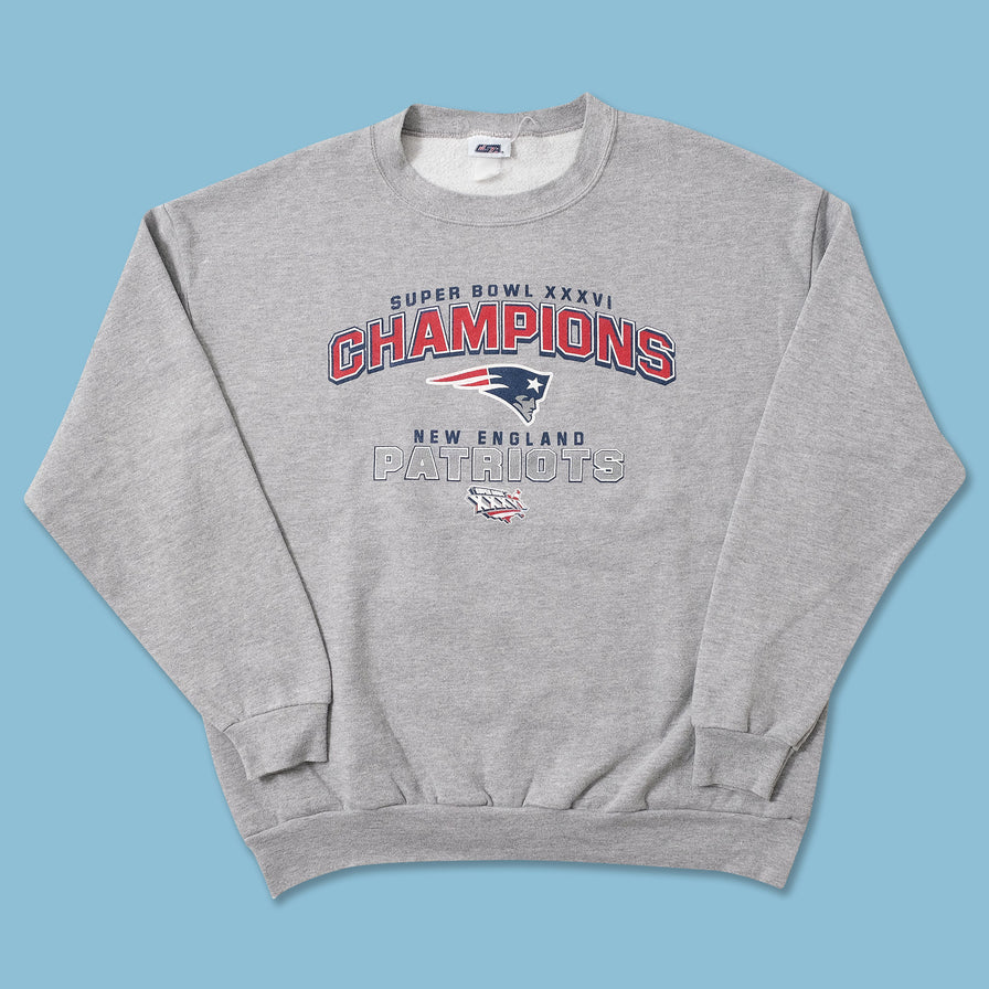 2002 New England Patriots Super Bowl Sweater Large 