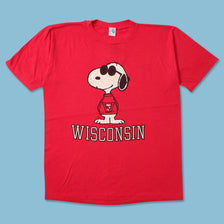 Vintage Snoopy Wisconsin Badgers T-Shirt Large 
