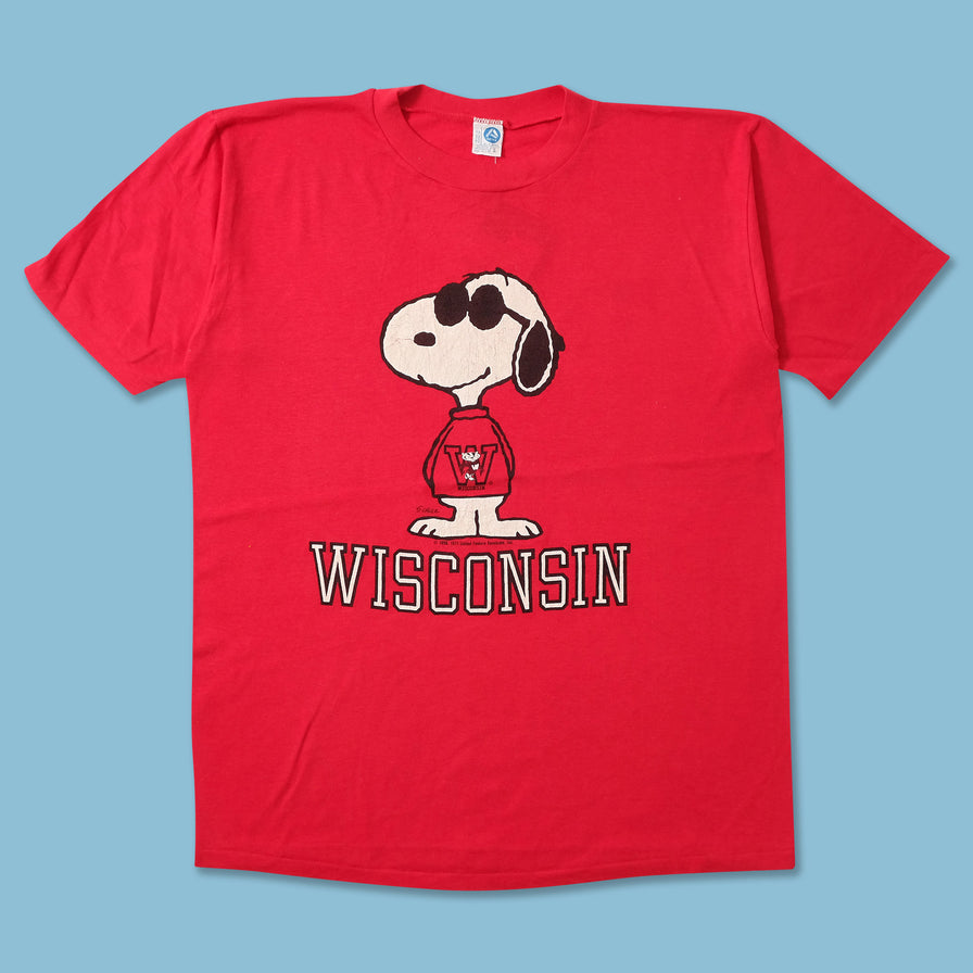 Vintage Snoopy Wisconsin Badgers T-Shirt Large 