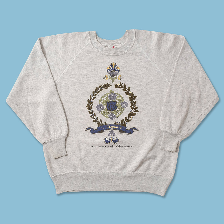 Vintage Women's Flower Sweater Large 