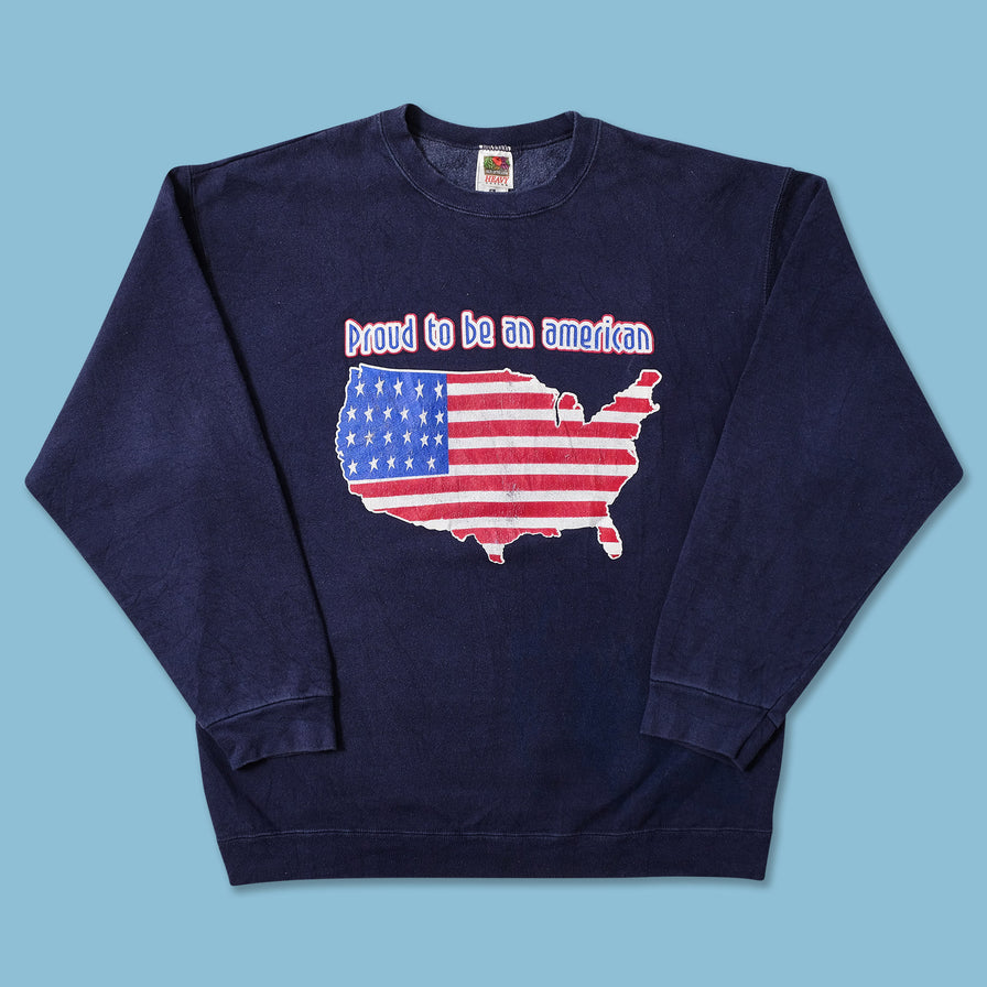 Vintage Proud American Sweater Large 
