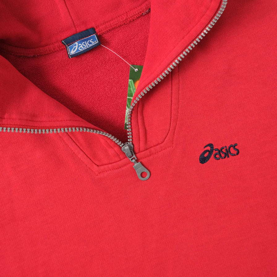 Vintage Asics Q-Zip Sweater Small 