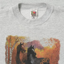 Vintage 1996 Horse Graphic Sweater Large 