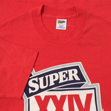 Vintage 1990 Super Bowl T-Shirt XSmall 