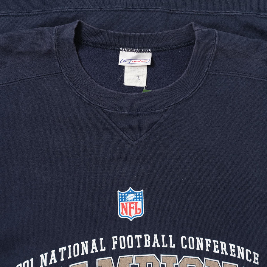 Vintage 2001 Reebok St. Louis Rams Sweater XXLarge 