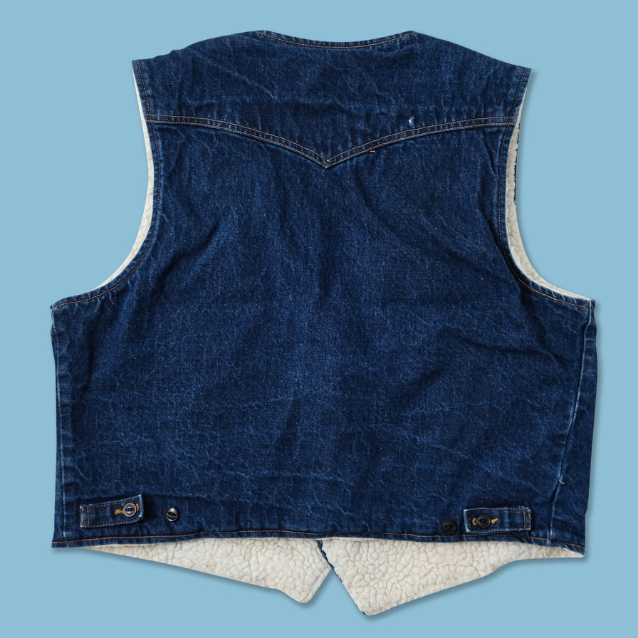 Vintage Lee Padded Denim Vest XLarge 