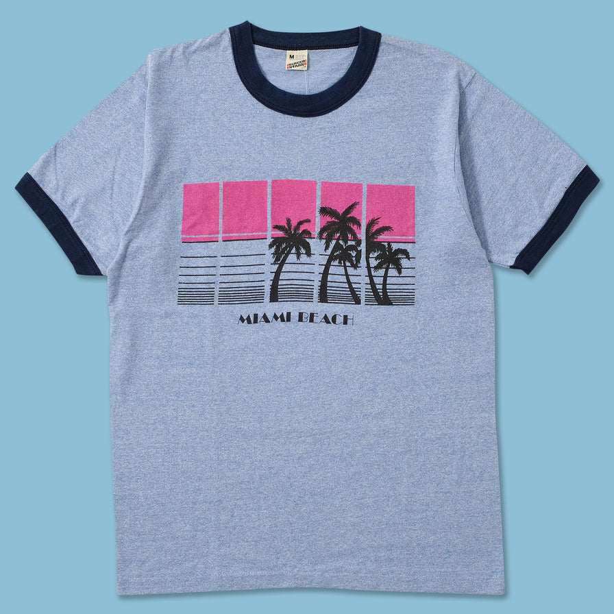 Vintage Women's Miami Beach T-Shirt Medium 