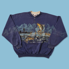 Vintage Fishing Sweater XLarge 