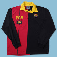 Vintage FC Barcelona Long Polo Large 