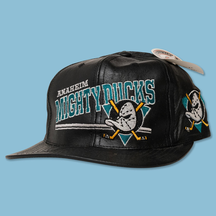 Vintage DS Mighty Ducks Leather Snapback 