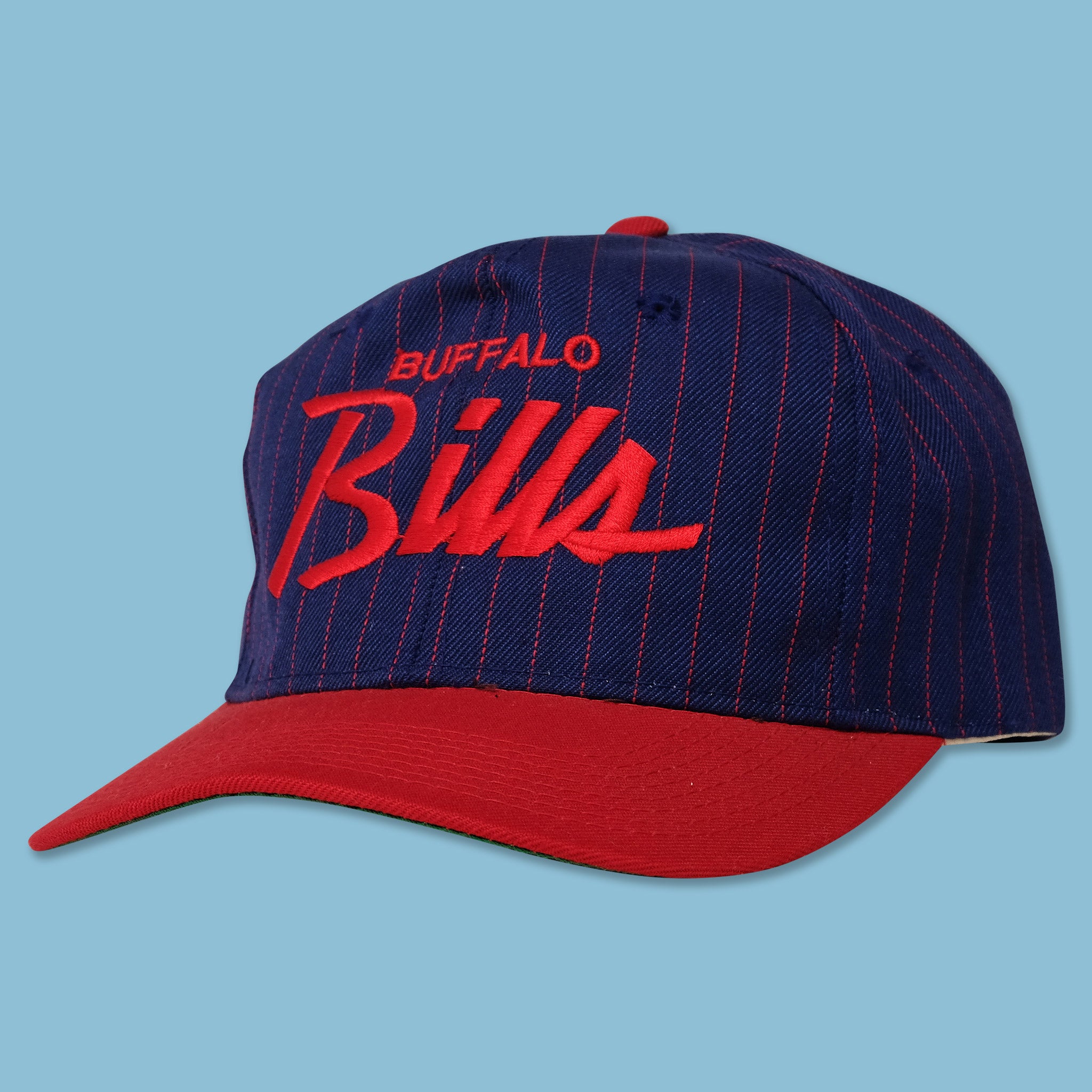 Vintage Buffalo Bills Truckers Hat ADJ Superstripe Snapback 