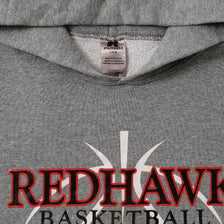 Vintage Russell Athletic Red Hawk Basketball Hoody Large 