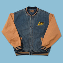 Vintage Denim Varsity Jacket XLarge 