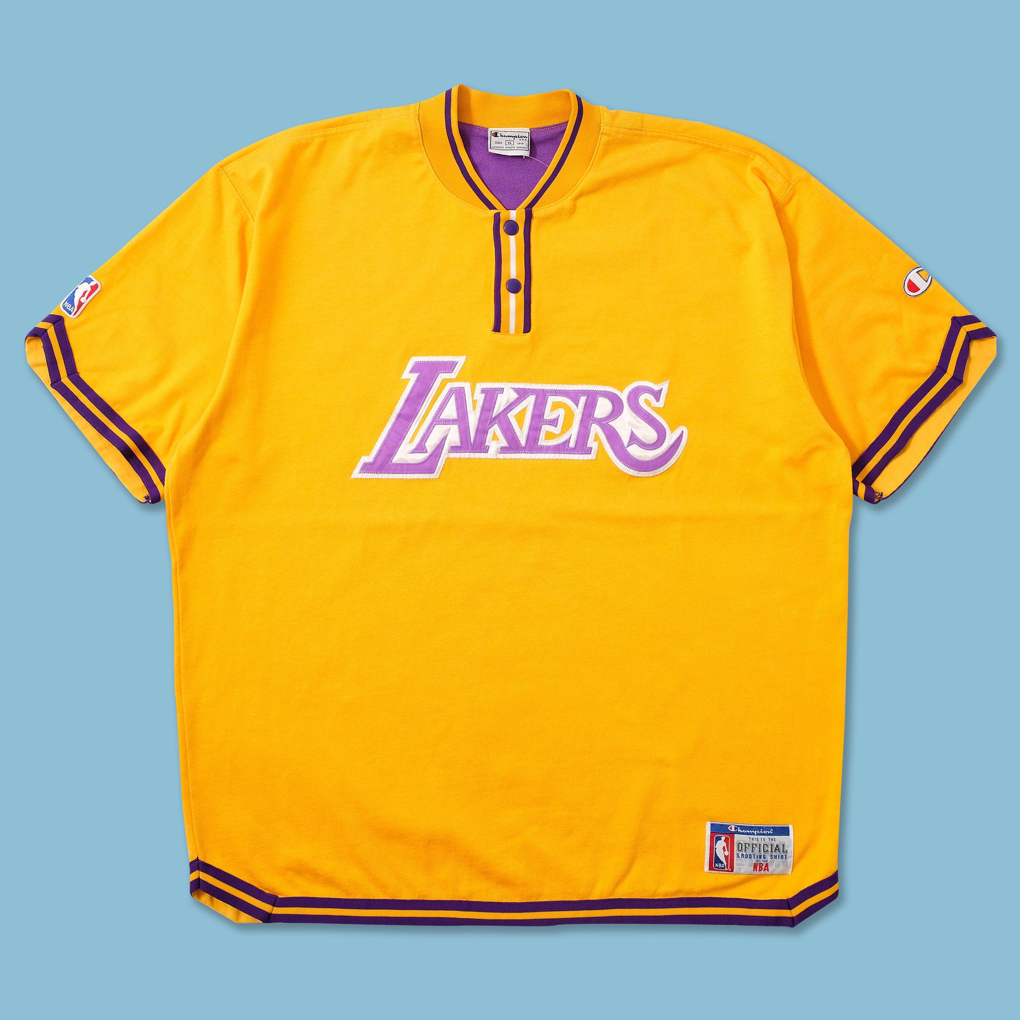 Los Angeles Lakers World Championship Shirt Adult XL Yellow NBA Vintage  1980's