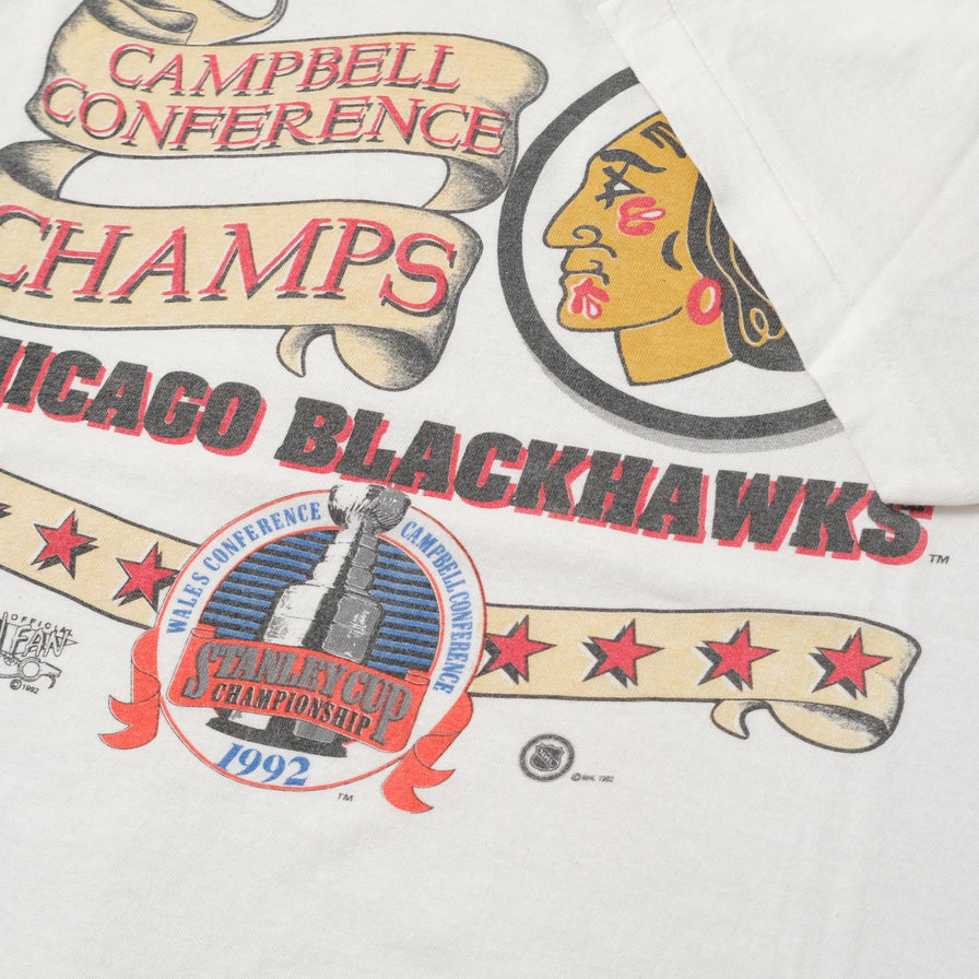Vintage 1992 Chicago Blackhawks T-Shirt Large 