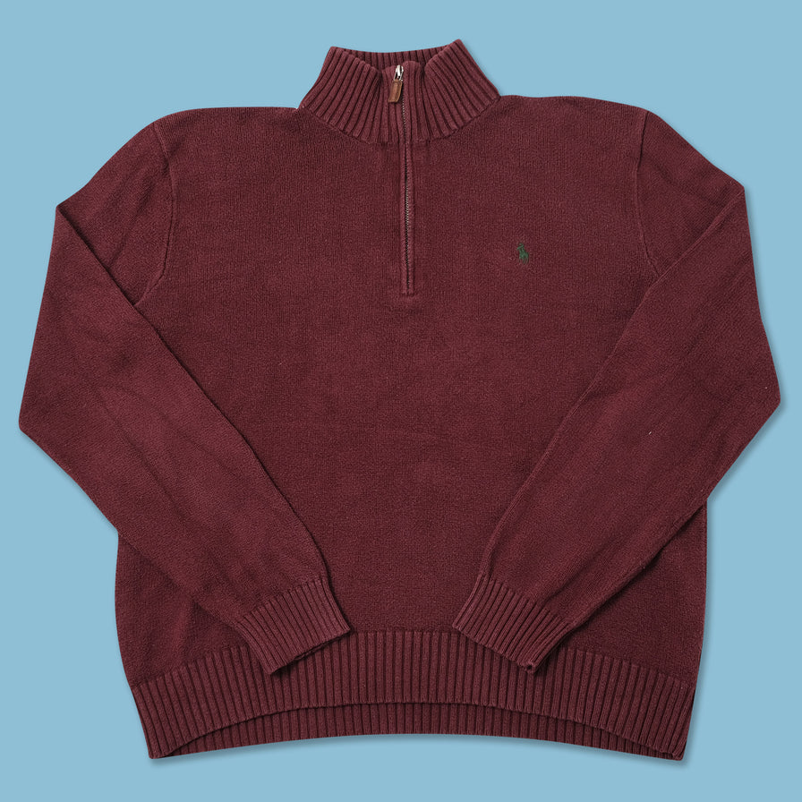 Vintage Polo Ralph Lauren Q-Zip Sweater Large 