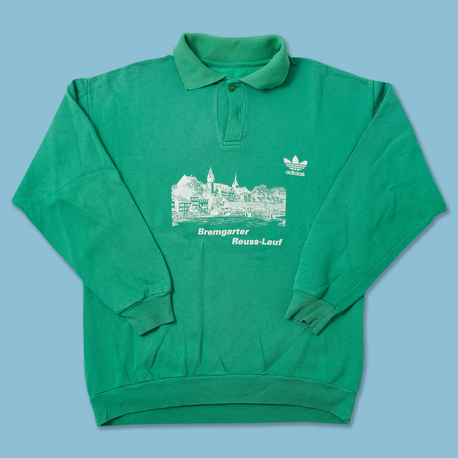 Vintage Adidas Polo Neck Sweater Medium 
