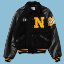 Vintage Wool Leather Varsity Jacket Large 