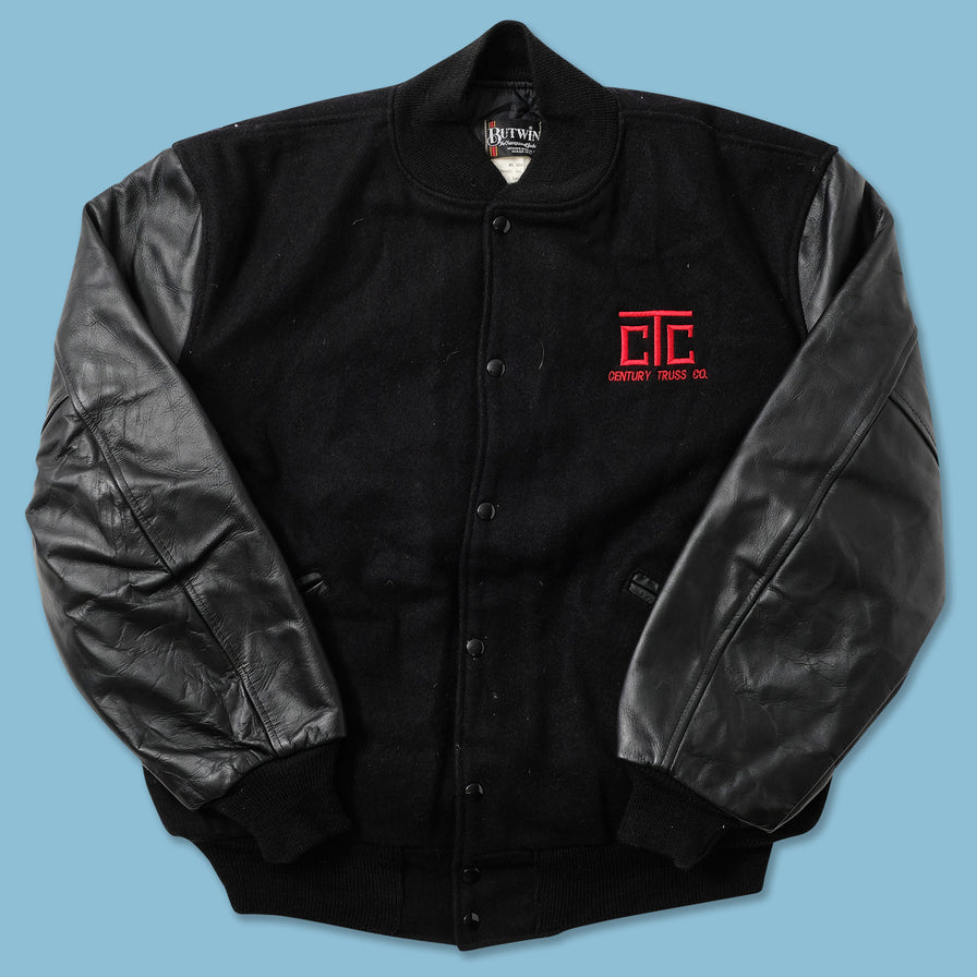 Vintage Wool Leather Varsity Jacket Large 