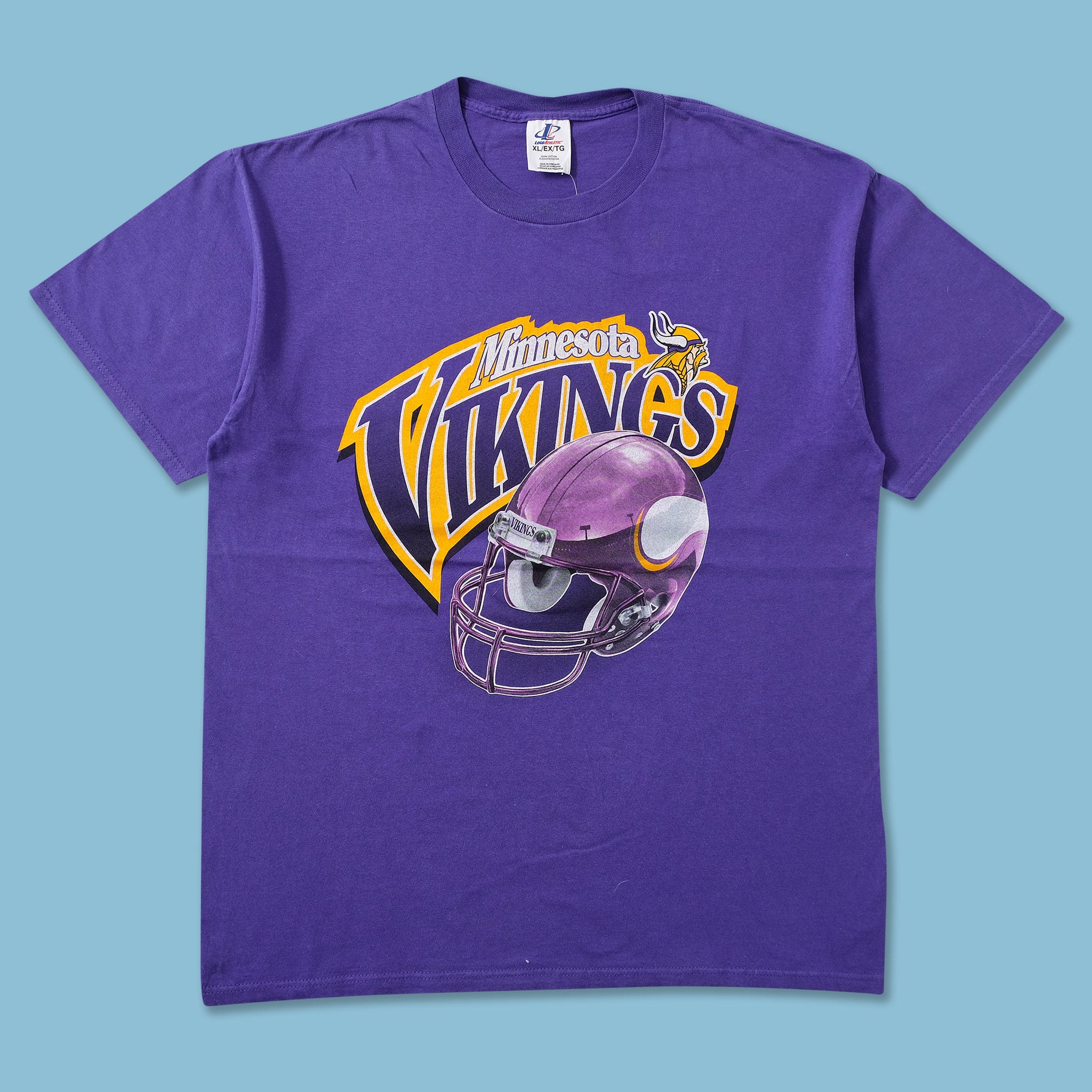 FlyingAppleVintage 90s Minnesota Vikings NFL Jersey Shirt Small | Vintage Purple Striped Trim Football Athletic Tee