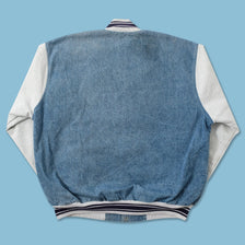 Vintage Denim Varsity Jacket XXLarge 