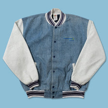 Vintage Denim Varsity Jacket XXLarge 